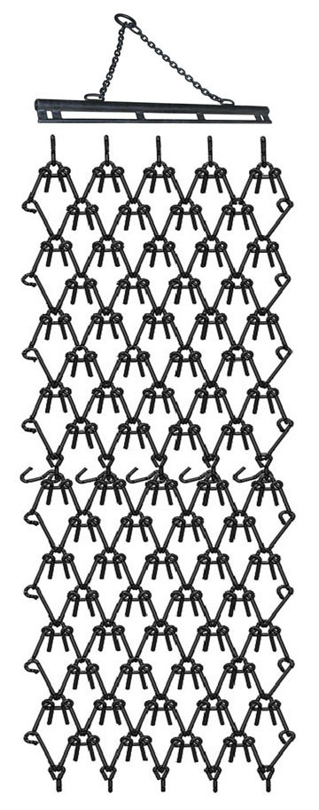 Professional 3-way tine action chain harrow